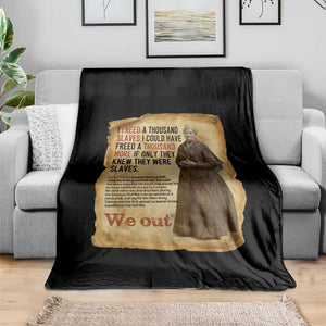 Harriet Tubman We Out Throw Blanket Vintage Black History Gift TS12 Print Your Wear