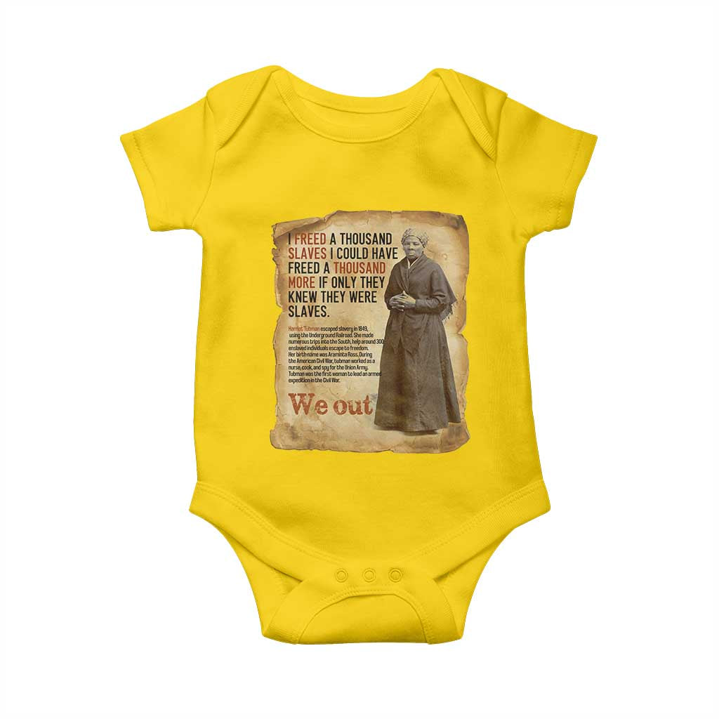 Harriet Tubman We Out Baby Onesie Vintage Black History Gift TS12 Daisy Print Your Wear
