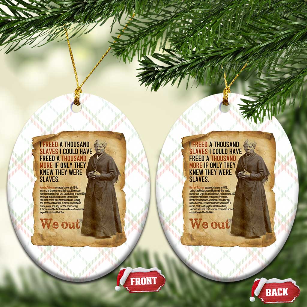 Harriet Tubman We Out Ceramic Ornament Vintage Black History Gift TS12 Print Your Wear