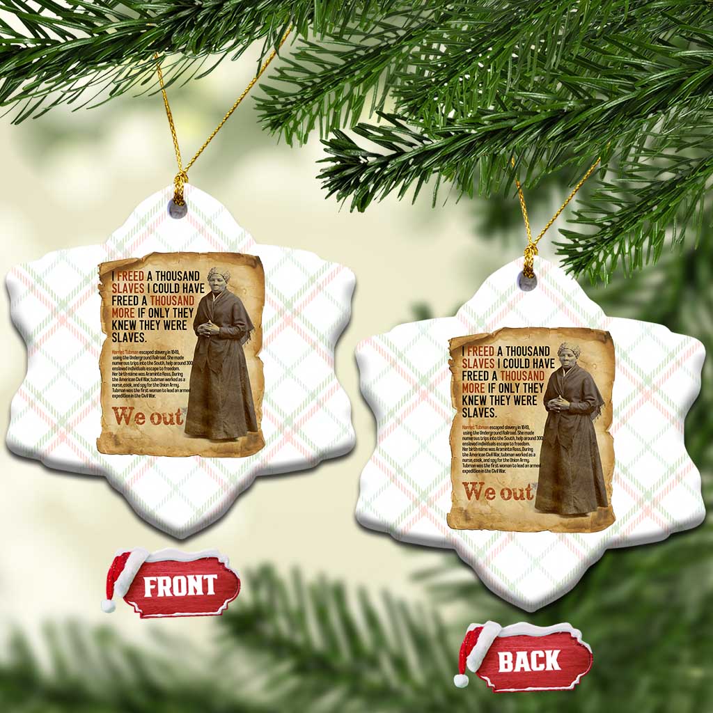 Harriet Tubman We Out Ceramic Ornament Vintage Black History Gift TS12 Print Your Wear