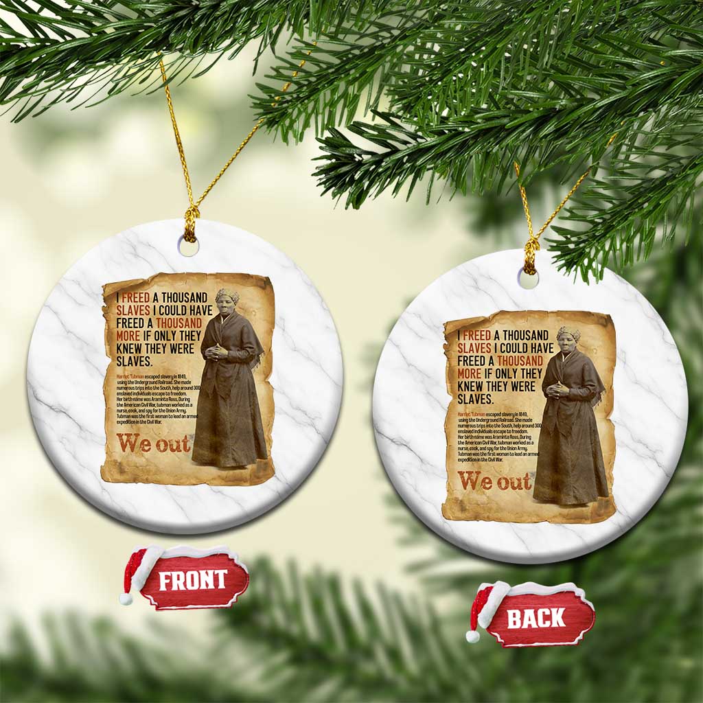 Harriet Tubman We Out Ceramic Ornament Vintage Black History Gift TS12 1pc White Marble Print Your Wear