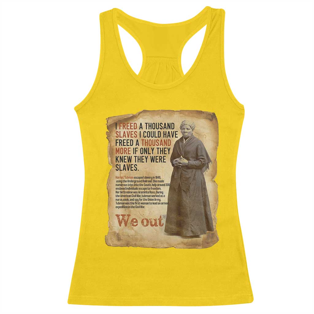 Harriet Tubman We Out Racerback Tank Top Vintage Black History Gift TS12 Daisy Print Your Wear