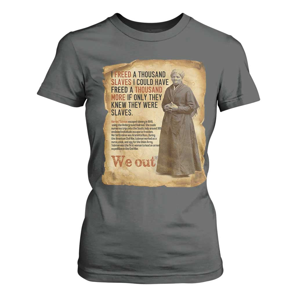Harriet Tubman We Out T Shirt For Women Vintage Black History Gift TS12 Dark Heather Print Your Wear