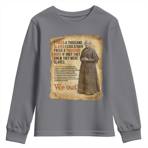 Harriet Tubman We Out Youth Sweatshirt Vintage Black History Gift TS12 Charcoal Print Your Wear