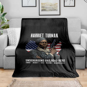 Harriet Tubman Patriotic Throw Blanket Female Empowerment History Gift TS12 Print Your Wear