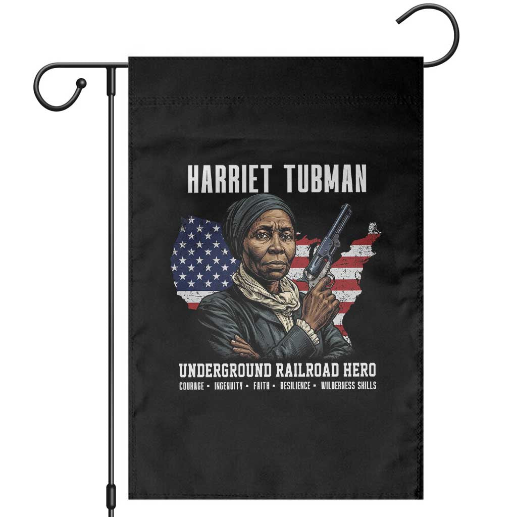 Harriet Tubman Patriotic Garden Flag Female Empowerment History Gift TS12 Black Print Your Wear