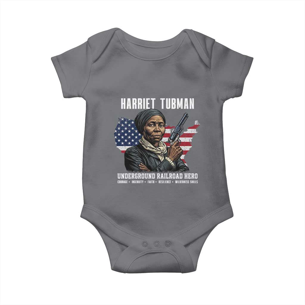 Harriet Tubman Patriotic Baby Onesie Female Empowerment History Gift TS12 Charcoal Print Your Wear