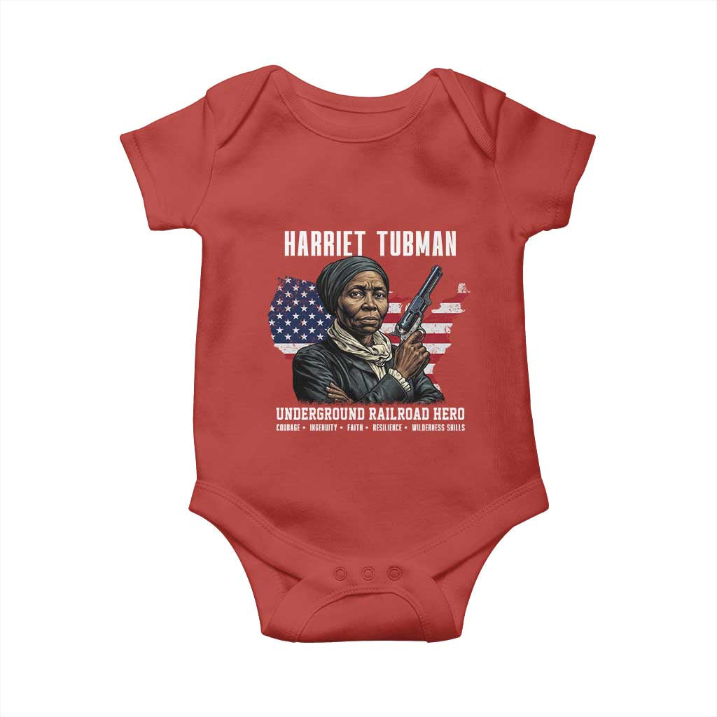 Harriet Tubman Patriotic Baby Onesie Female Empowerment History Gift TS12 Red Print Your Wear