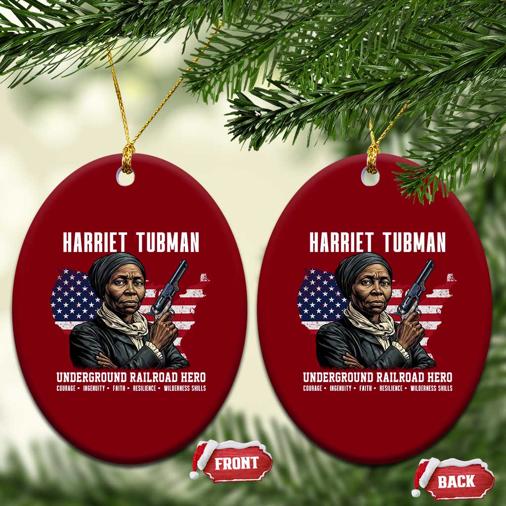 Harriet Tubman Patriotic Ceramic Ornament Female Empowerment History Gift TS12 Print Your Wear