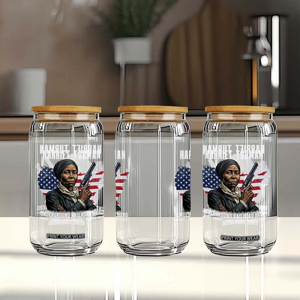 Harriet Tubman Patriotic Glass Can Female Empowerment History Gift TS12 Print Your Wear