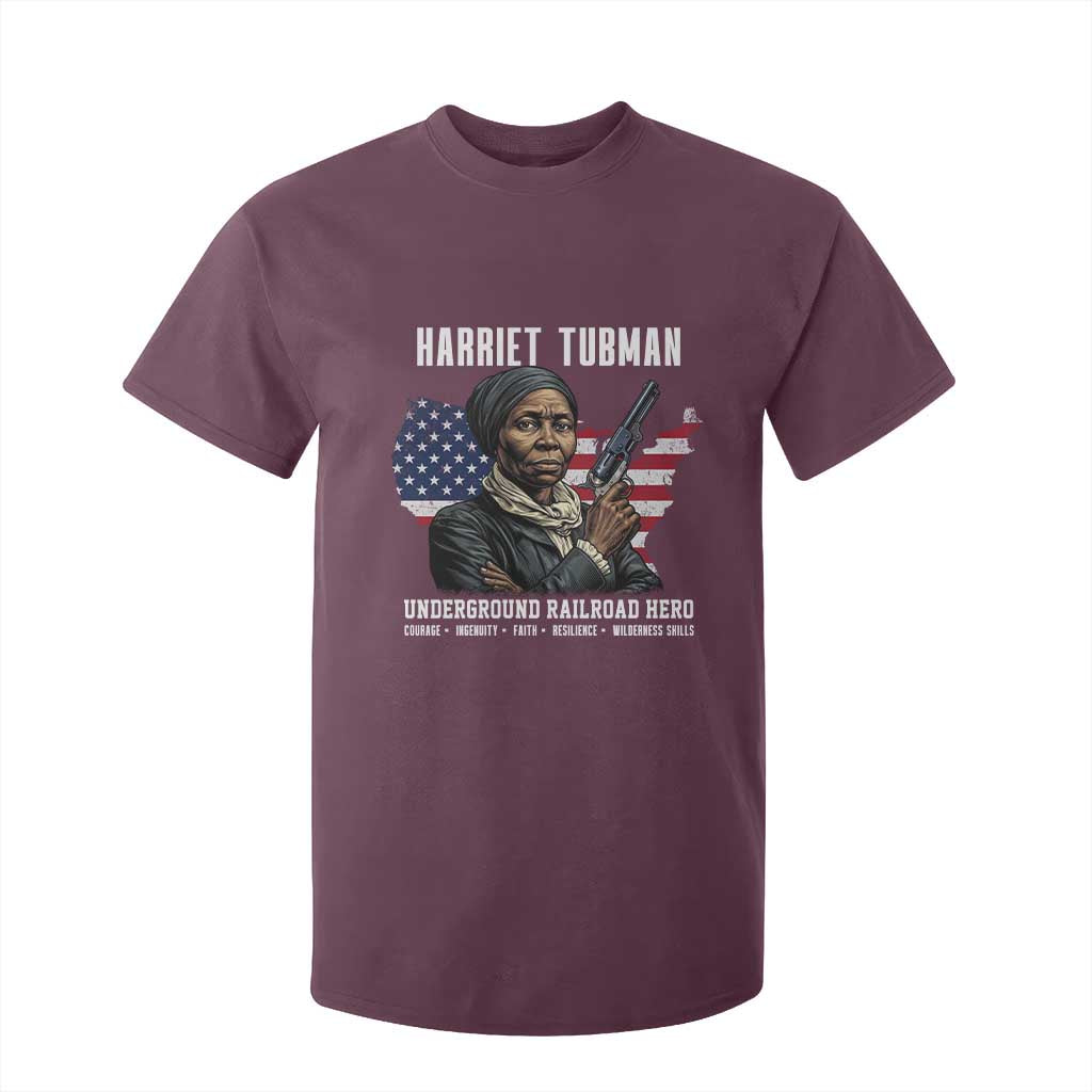 Harriet Tubman Patriotic T Shirt For Kid Female Empowerment History Gift TS12 Maroon Print Your Wear