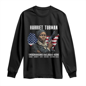 Harriet Tubman Patriotic Long Sleeve Shirt Female Empowerment History Gift TS12 Black Print Your Wear