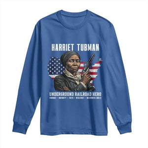 Harriet Tubman Patriotic Long Sleeve Shirt Female Empowerment History Gift TS12 Royal Blue Print Your Wear