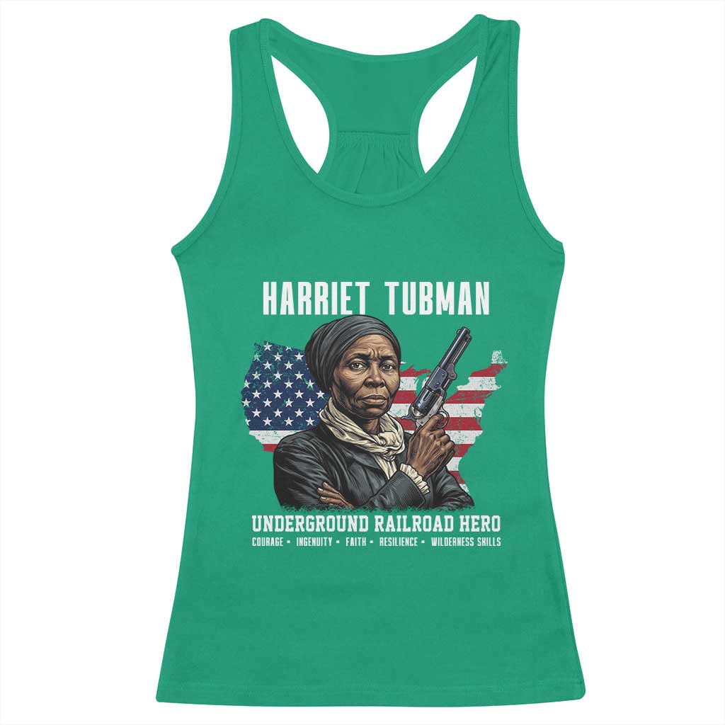 Harriet Tubman Patriotic Racerback Tank Top Female Empowerment History Gift TS12 Irish Green Print Your Wear