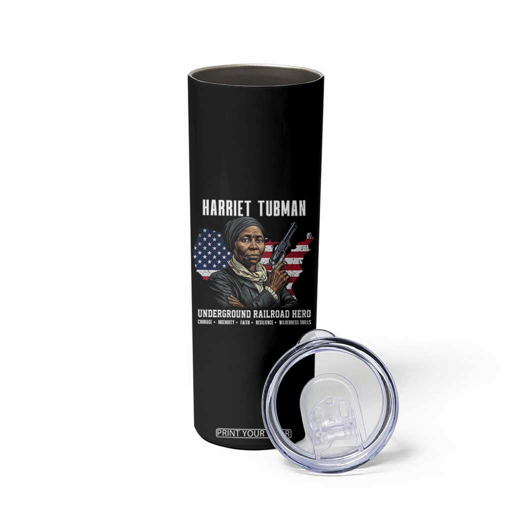 Harriet Tubman Patriotic Skinny Tumbler Female Empowerment History Gift TS12 Print Your Wear