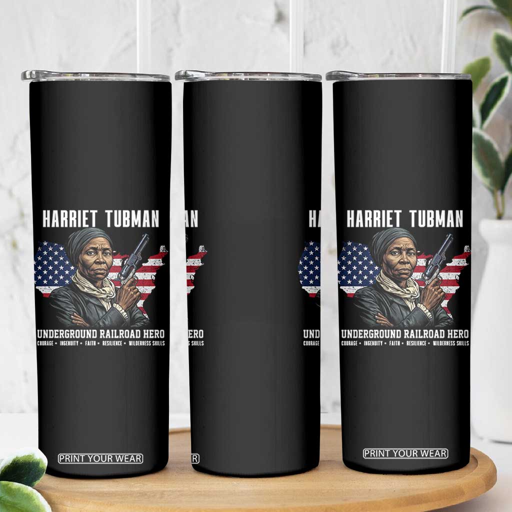 Harriet Tubman Patriotic Skinny Tumbler Female Empowerment History Gift TS12 Print Your Wear