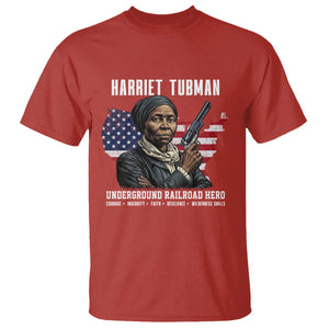 Harriet Tubman Patriotic T Shirt Female Empowerment History Gift TS12 Red Print Your Wear
