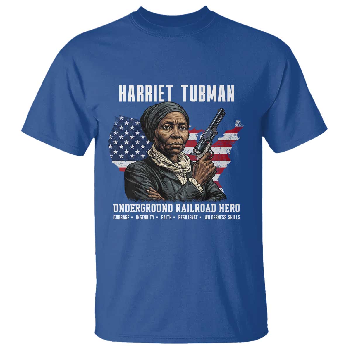 Harriet Tubman Patriotic T Shirt Female Empowerment History Gift TS12 Royal Blue Print Your Wear