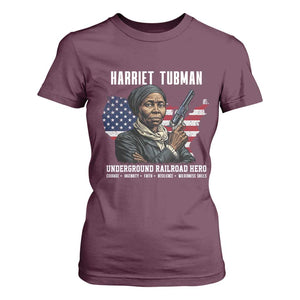 Harriet Tubman Patriotic T Shirt For Women Female Empowerment History Gift TS12 Maroon Print Your Wear
