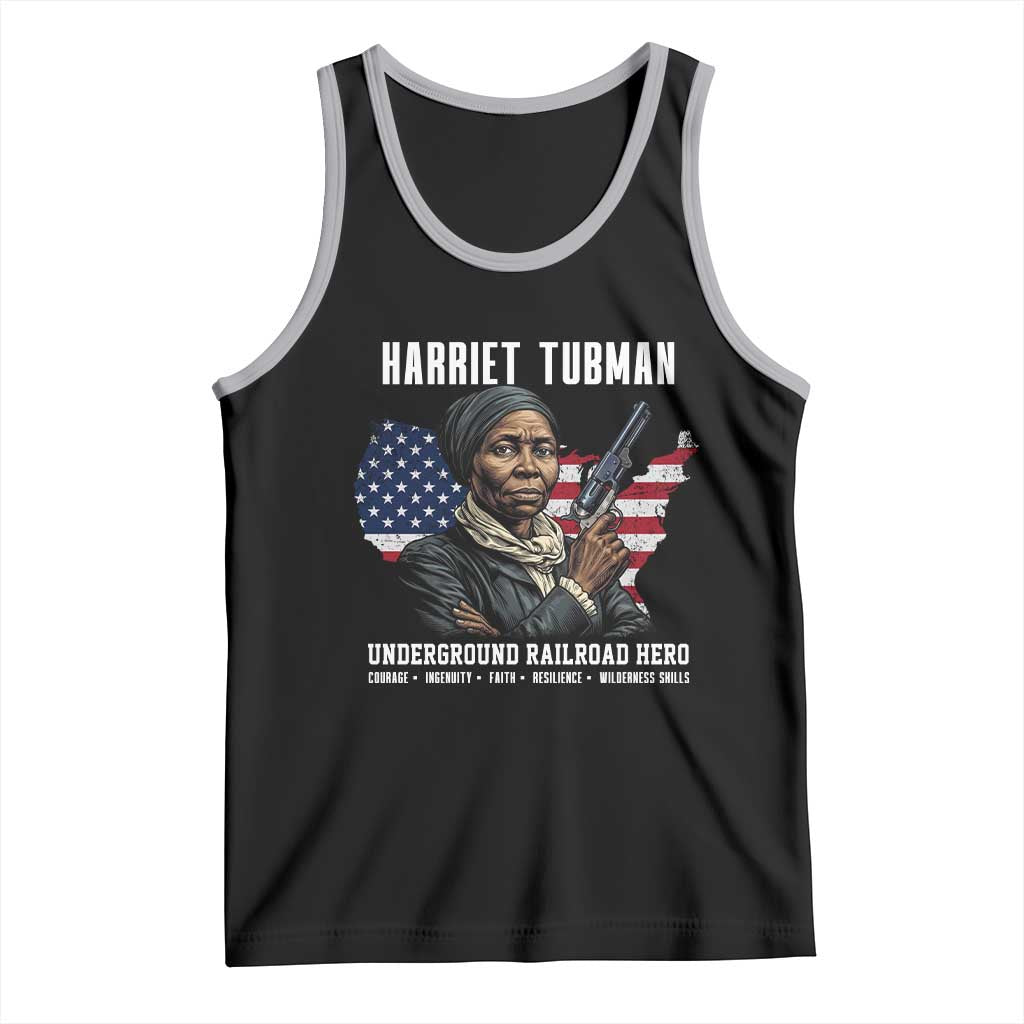 Harriet Tubman Patriotic Tank Top Female Empowerment History Gift TS12 Black Athletic Heather Print Your Wear
