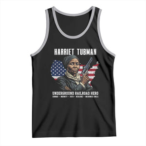 Harriet Tubman Patriotic Tank Top Female Empowerment History Gift TS12 Black Athletic Heather Print Your Wear