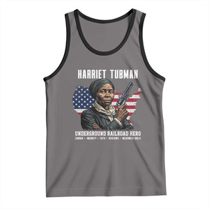 Harriet Tubman Patriotic Tank Top Female Empowerment History Gift TS12 Deep Heather Black Print Your Wear