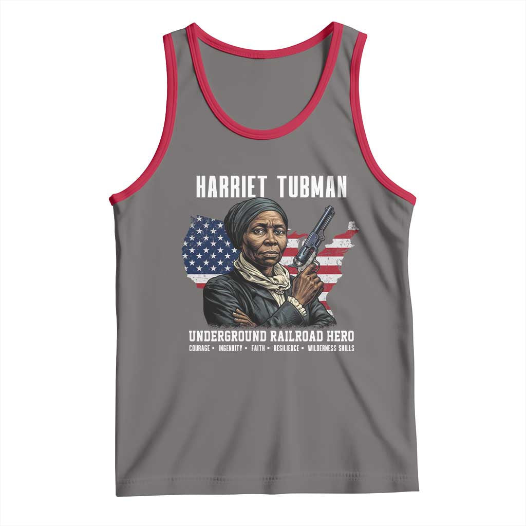 Harriet Tubman Patriotic Tank Top Female Empowerment History Gift TS12 Deep Heather Red Print Your Wear