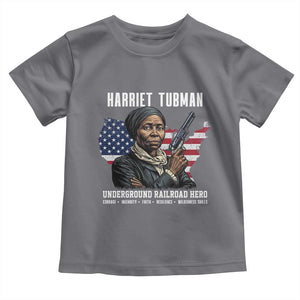 Harriet Tubman Patriotic Toddler T Shirt Female Empowerment History Gift TS12 Charcoal Print Your Wear