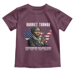 Harriet Tubman Patriotic Toddler T Shirt Female Empowerment History Gift TS12 Maroon Print Your Wear