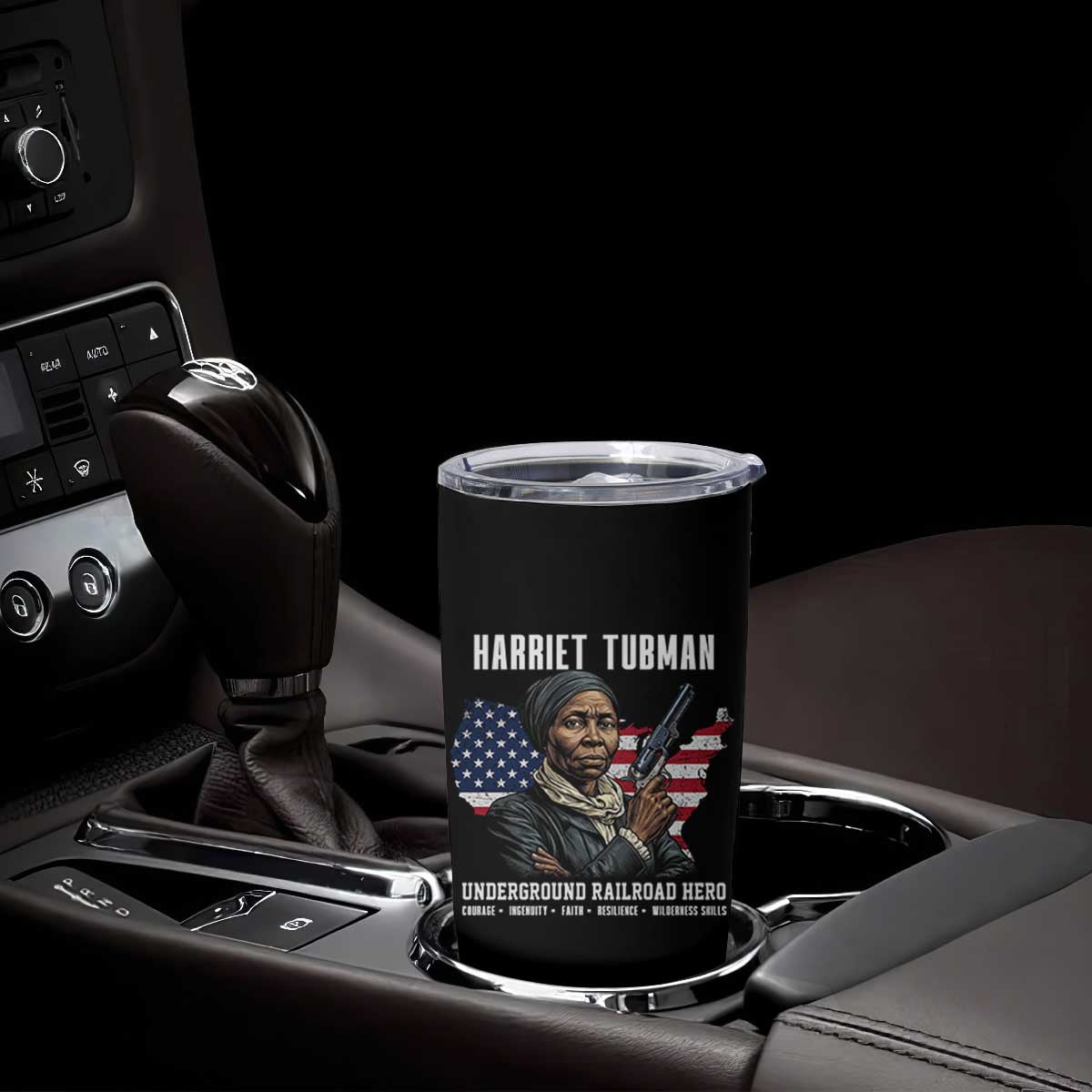 Harriet Tubman Patriotic Tumbler Cup Female Empowerment History Gift TS12 Print Your Wear