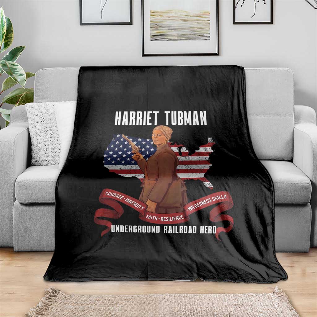 Harriet Tubman Patriotic Throw Blanket Strong Black Women Pride TS12 Print Your Wear