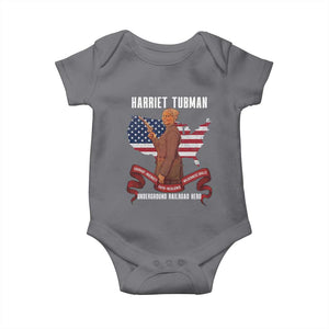 Harriet Tubman Patriotic Baby Onesie Strong Black Women Pride TS12 Charcoal Print Your Wear