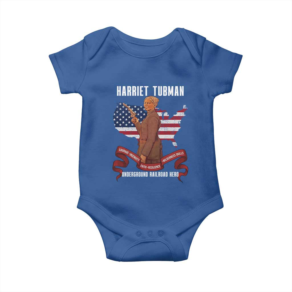 Harriet Tubman Patriotic Baby Onesie Strong Black Women Pride TS12 Royal Blue Print Your Wear