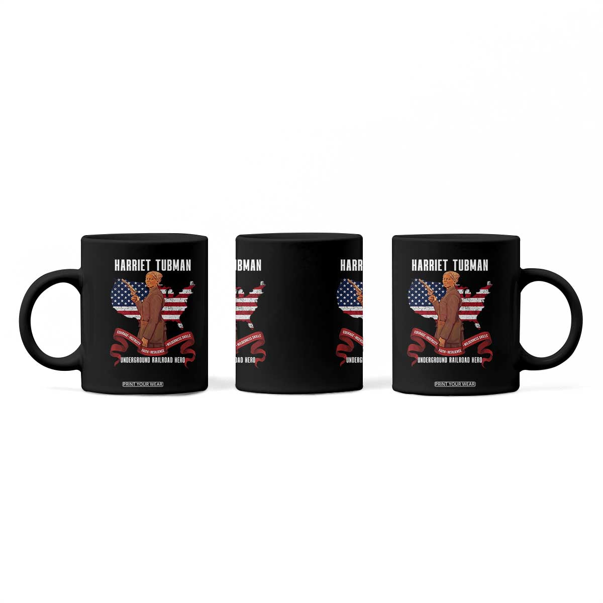Harriet Tubman Patriotic Coffee Mug Strong Black Women Pride TS12 Print Your Wear