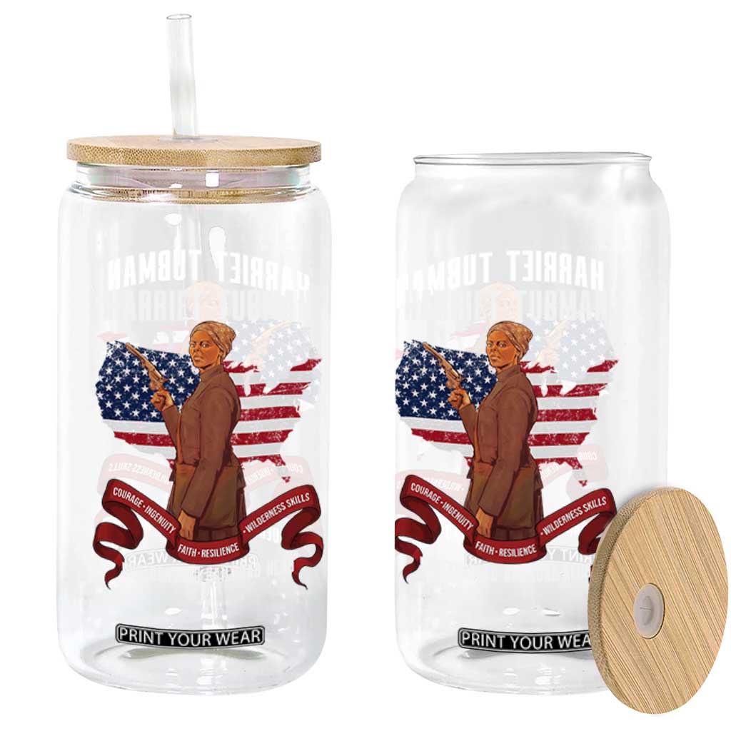 Harriet Tubman Patriotic Glass Can Strong Black Women Pride TS12 Print Your Wear