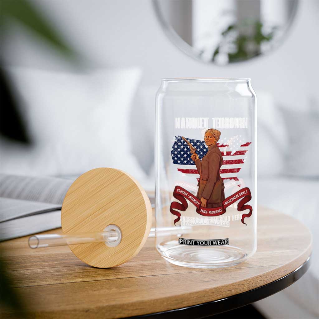 Harriet Tubman Patriotic Glass Can Strong Black Women Pride TS12 Print Your Wear
