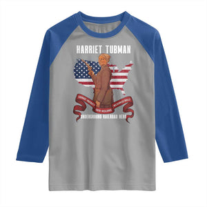 Harriet Tubman Patriotic Raglan Shirt Strong Black Women Pride TS12 Sport Gray Royal Print Your Wear