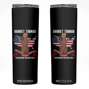 Harriet Tubman Patriotic Skinny Tumbler Strong Black Women Pride TS12 Black Print Your Wear