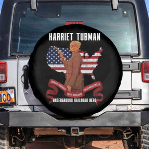 Harriet Tubman Patriotic Spare Tire Cover Strong Black Women Pride TS12 No hole Black Print Your Wear