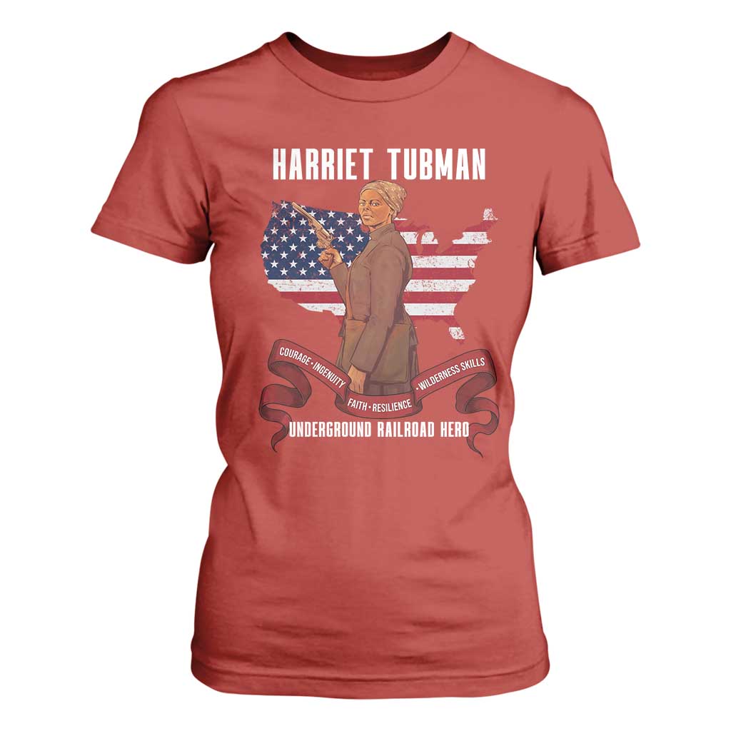 Harriet Tubman Patriotic T Shirt For Women Strong Black Women Pride TS12 Red Print Your Wear