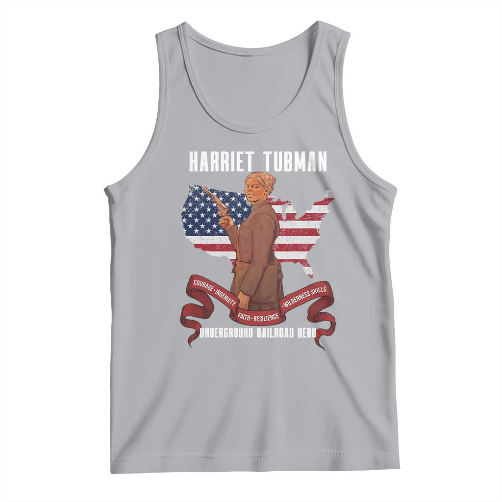 Harriet Tubman Patriotic Tank Top Strong Black Women Pride TS12 Athletic Heather Print Your Wear