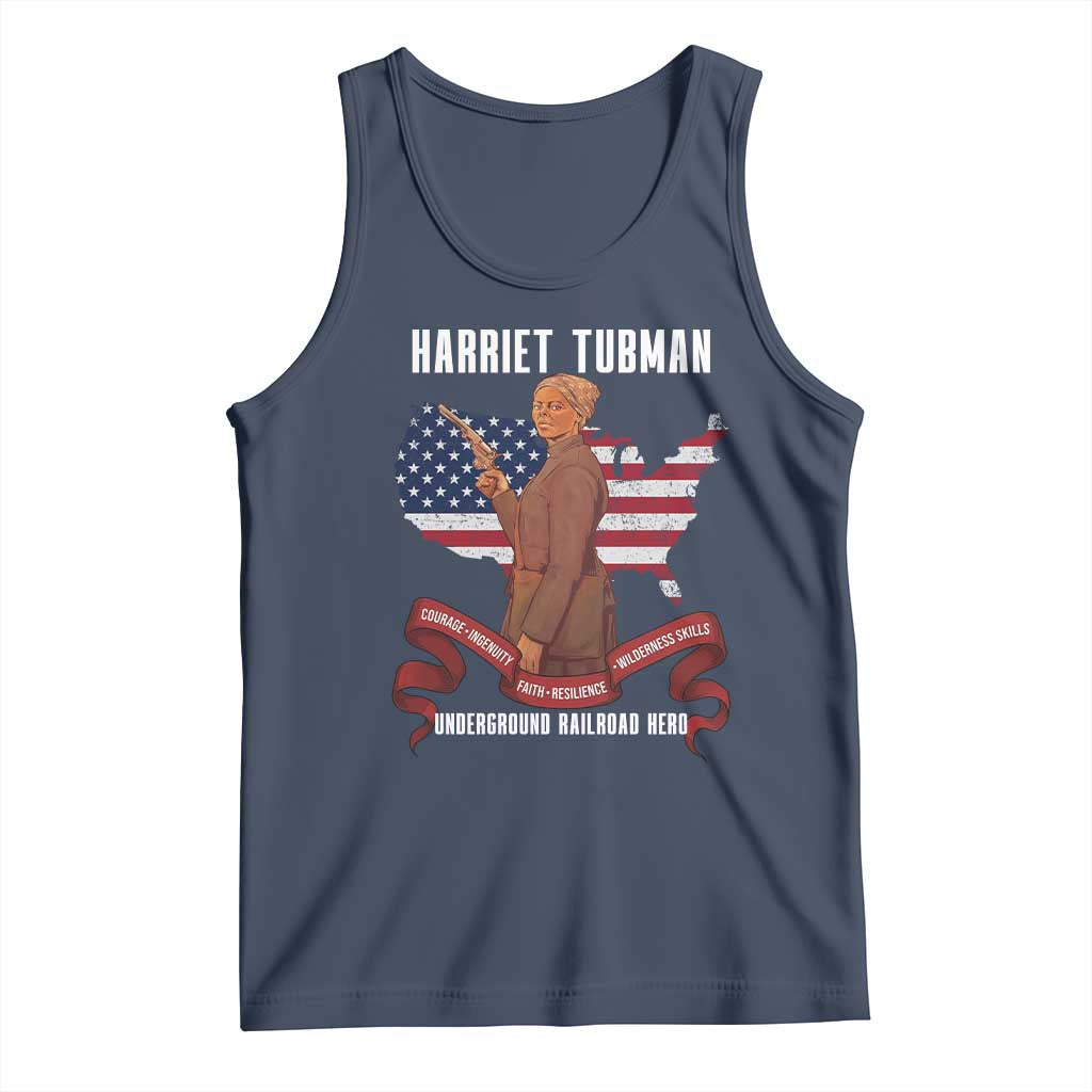 Harriet Tubman Patriotic Tank Top Strong Black Women Pride TS12 Navy Print Your Wear