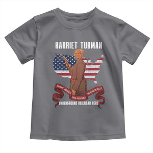 Harriet Tubman Patriotic Toddler T Shirt Strong Black Women Pride TS12 Charcoal Print Your Wear