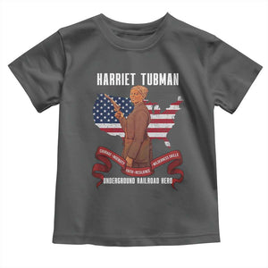 Harriet Tubman Patriotic Toddler T Shirt Strong Black Women Pride TS12 Dark Heather Print Your Wear
