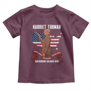 Harriet Tubman Patriotic Toddler T Shirt Strong Black Women Pride TS12 Maroon Print Your Wear