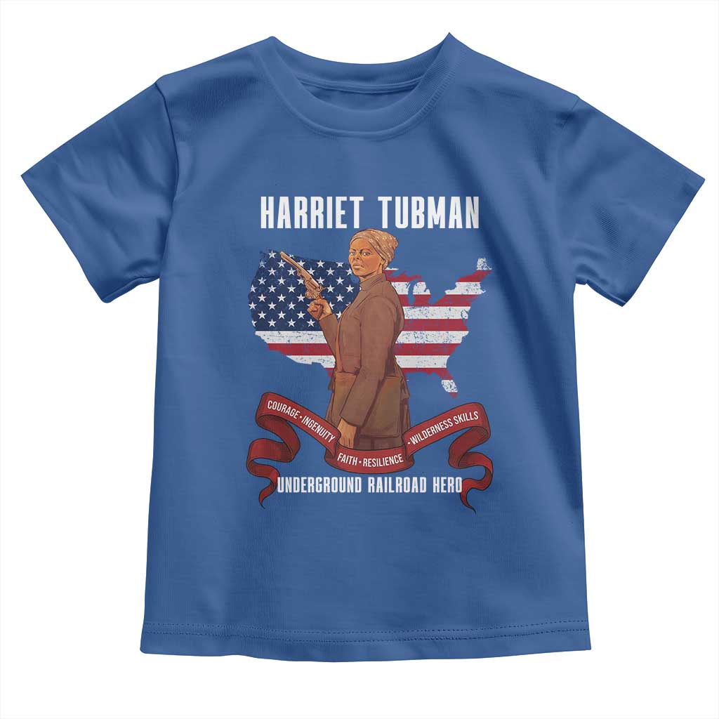 Harriet Tubman Patriotic Toddler T Shirt Strong Black Women Pride TS12 Royal Blue Print Your Wear