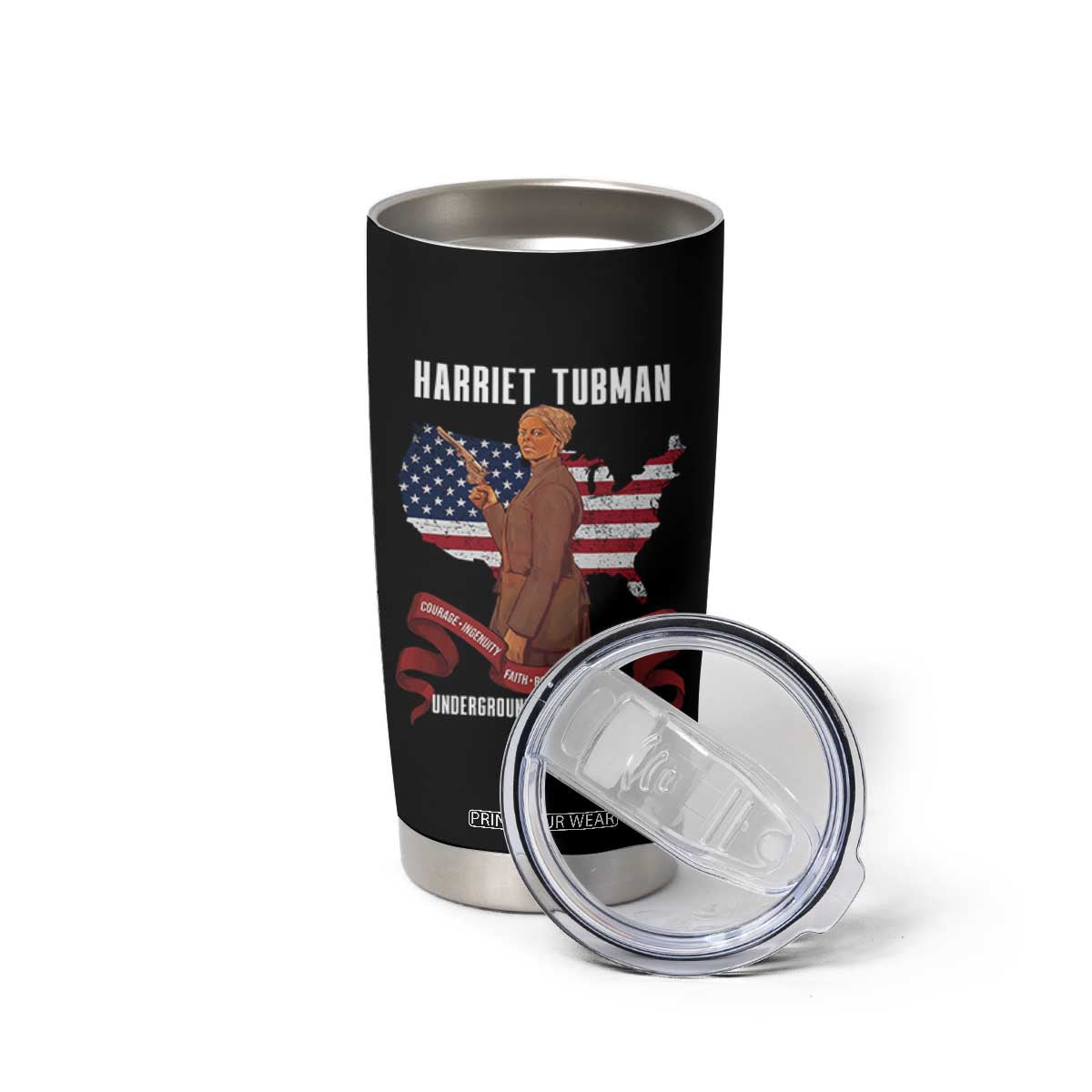 Harriet Tubman Patriotic Tumbler Cup Strong Black Women Pride TS12 Print Your Wear