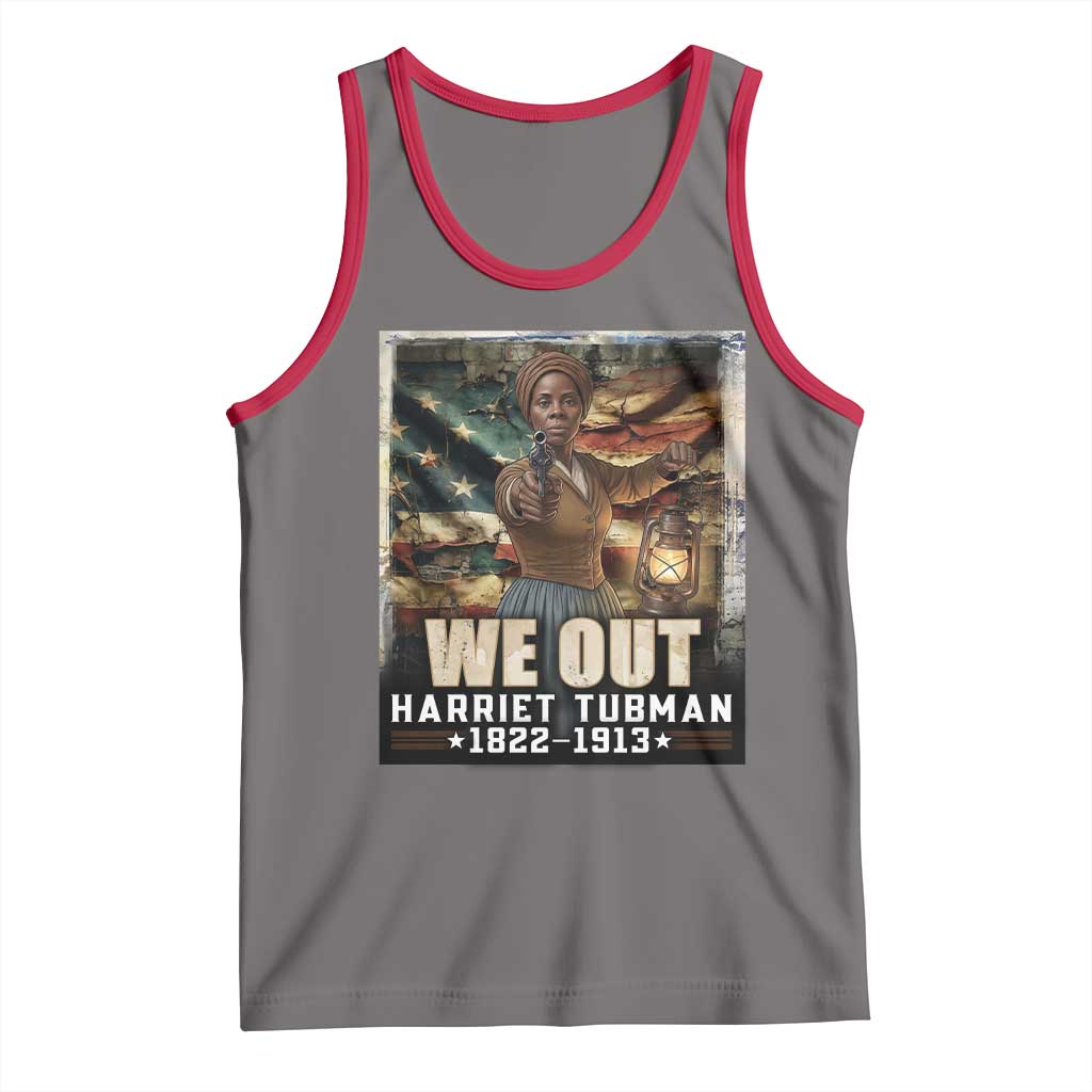 Harriet Tubman Tank Top We Out Civil Rights History Movement Gift TS12 Deep Heather Red Print Your Wear