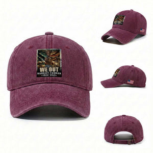 Harriet Tubman Washed Cotton Baseball Cap We Out Civil Rights History Movement Gift TS12 Washed Cap Universal Fit Burgundy Print Your Wear