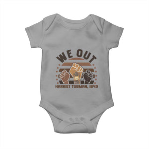 Harriet Tubman We Out 1849 Baby Onesie Vintage Sunset Black American Hero TS12 Sport Gray Print Your Wear